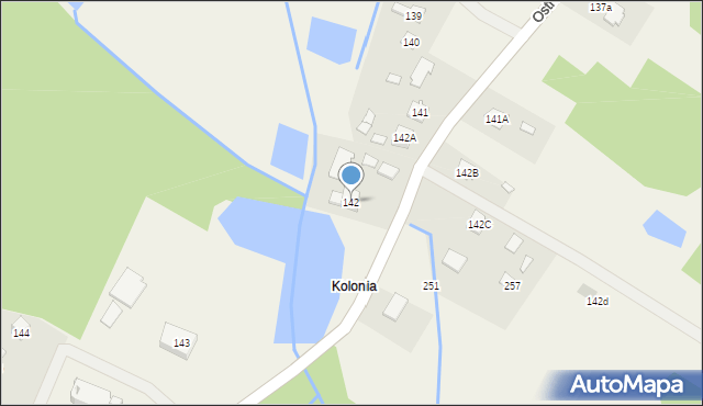 Ostrowy Tuszowskie, Ostrowy Tuszowskie, 142, mapa Ostrowy Tuszowskie