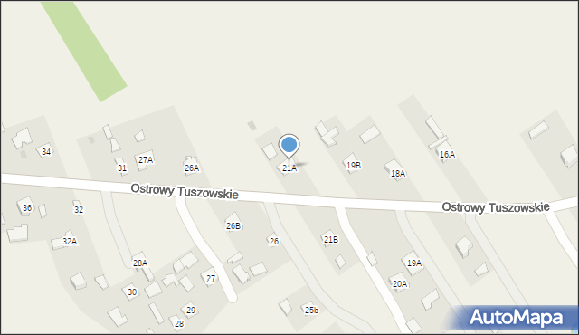 Ostrowy Tuszowskie, Ostrowy Tuszowskie, 21A, mapa Ostrowy Tuszowskie