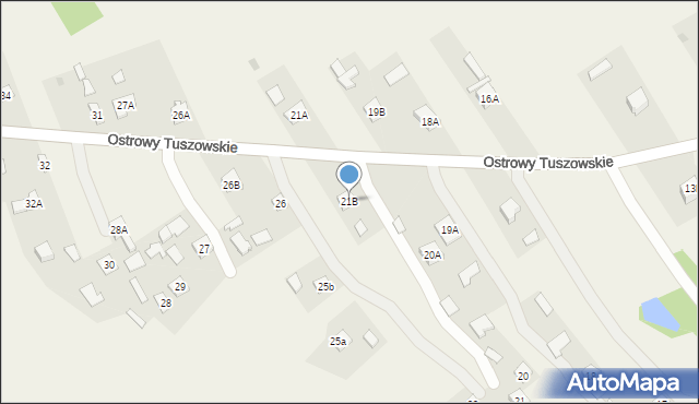 Ostrowy Tuszowskie, Ostrowy Tuszowskie, 21B, mapa Ostrowy Tuszowskie