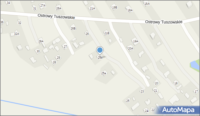 Ostrowy Tuszowskie, Ostrowy Tuszowskie, 25b, mapa Ostrowy Tuszowskie