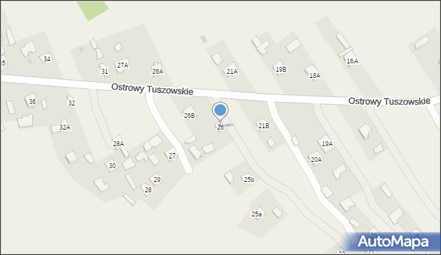 Ostrowy Tuszowskie, Ostrowy Tuszowskie, 26, mapa Ostrowy Tuszowskie