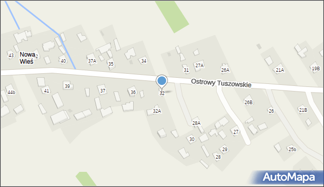 Ostrowy Tuszowskie, Ostrowy Tuszowskie, 32, mapa Ostrowy Tuszowskie