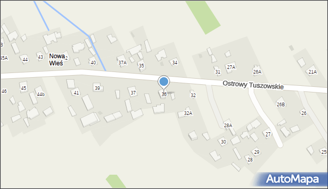 Ostrowy Tuszowskie, Ostrowy Tuszowskie, 36, mapa Ostrowy Tuszowskie