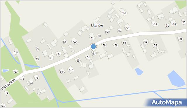 Ostrowy Tuszowskie, Ostrowy Tuszowskie, 63, mapa Ostrowy Tuszowskie