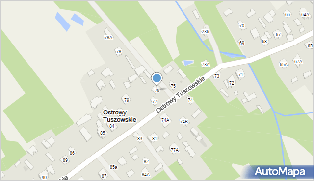 Ostrowy Tuszowskie, Ostrowy Tuszowskie, 76, mapa Ostrowy Tuszowskie