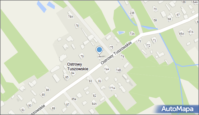 Ostrowy Tuszowskie, Ostrowy Tuszowskie, 77, mapa Ostrowy Tuszowskie