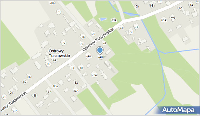 Ostrowy Tuszowskie, Ostrowy Tuszowskie, 77B, mapa Ostrowy Tuszowskie