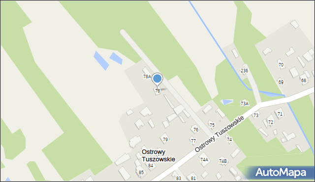 Ostrowy Tuszowskie, Ostrowy Tuszowskie, 78, mapa Ostrowy Tuszowskie