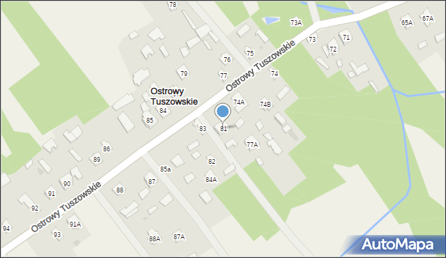 Ostrowy Tuszowskie, Ostrowy Tuszowskie, 81, mapa Ostrowy Tuszowskie