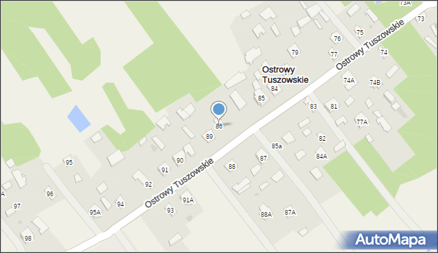 Ostrowy Tuszowskie, Ostrowy Tuszowskie, 86, mapa Ostrowy Tuszowskie