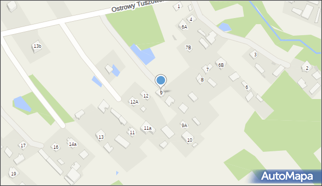 Ostrowy Tuszowskie, Ostrowy Tuszowskie, 9, mapa Ostrowy Tuszowskie