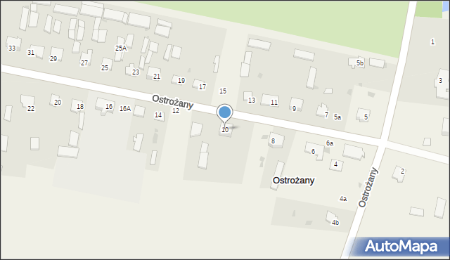 Ostrożany, Ostrożany, 10, mapa Ostrożany