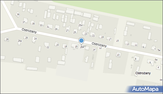 Ostrożany, Ostrożany, 16A, mapa Ostrożany