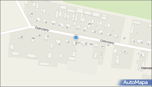 Ostrożany, Ostrożany, 18, mapa Ostrożany