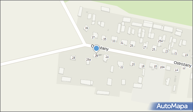 Ostrożany, Ostrożany, 26, mapa Ostrożany