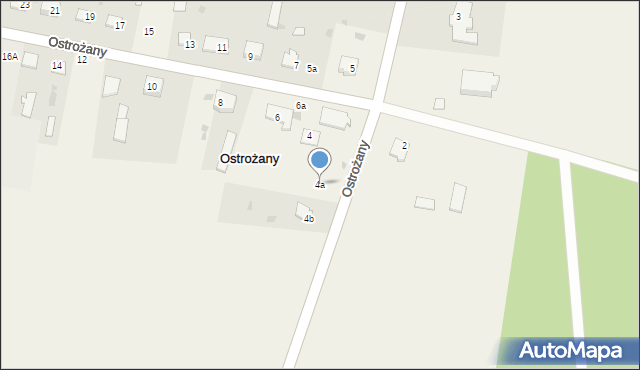 Ostrożany, Ostrożany, 4a, mapa Ostrożany