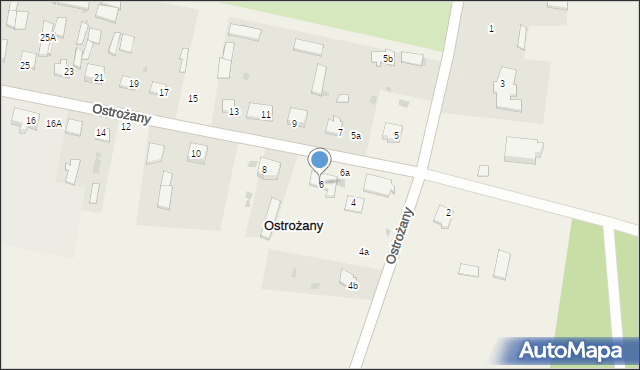 Ostrożany, Ostrożany, 6, mapa Ostrożany