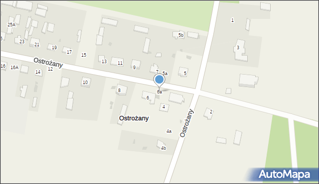 Ostrożany, Ostrożany, 6a, mapa Ostrożany