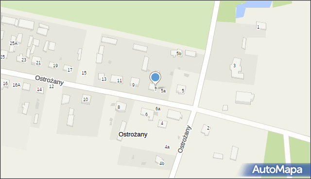 Ostrożany, Ostrożany, 7, mapa Ostrożany