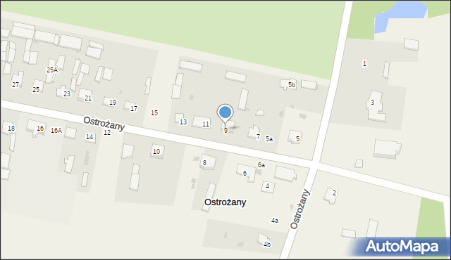 Ostrożany, Ostrożany, 9, mapa Ostrożany