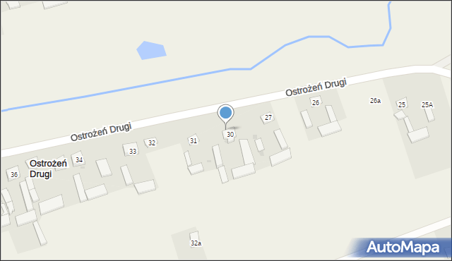Ostrożeń Drugi, Ostrożeń Drugi, 28a, mapa Ostrożeń Drugi