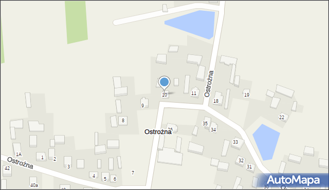 Ostrożna, Ostrożna, 10, mapa Ostrożna