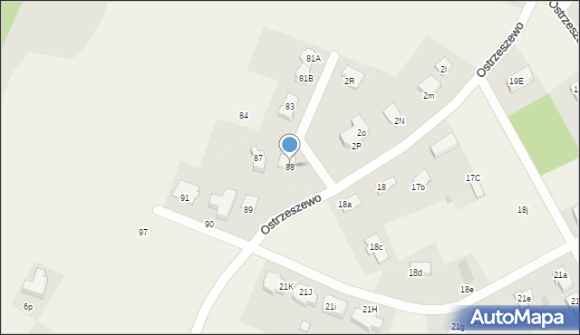 Ostrzeszewo, Ostrzeszewo, 88, mapa Ostrzeszewo