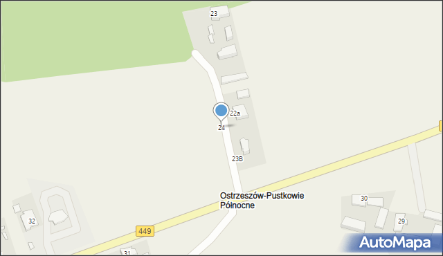 Ostrzeszów-Pustkowie, Ostrzeszów-Pustkowie, 24, mapa Ostrzeszów-Pustkowie