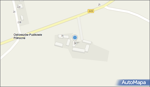 Ostrzeszów-Pustkowie, Ostrzeszów-Pustkowie, 29, mapa Ostrzeszów-Pustkowie