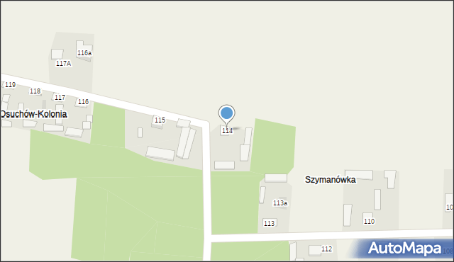 Osuchów, Osuchów, 114, mapa Osuchów