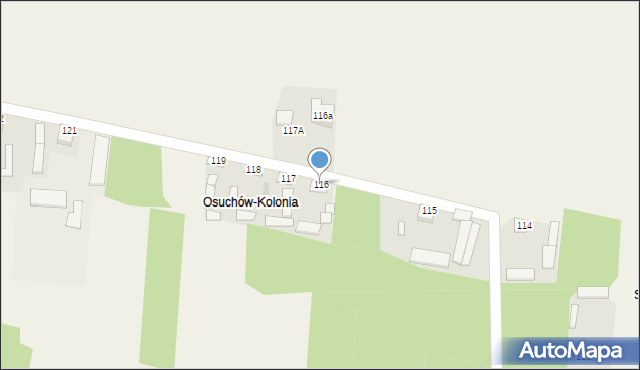 Osuchów, Osuchów, 116, mapa Osuchów