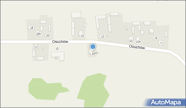 Osuchów, Osuchów, 13, mapa Osuchów