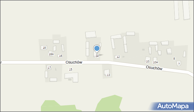 Osuchów, Osuchów, 14, mapa Osuchów