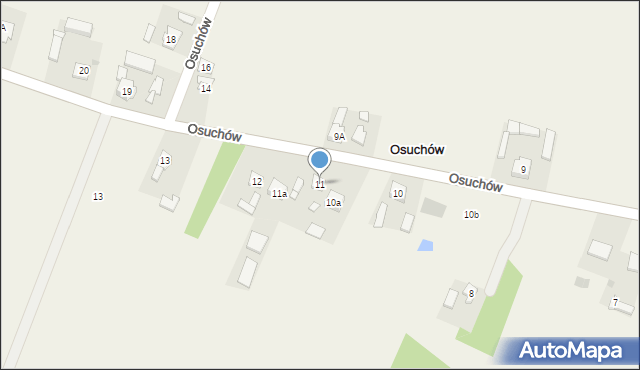 Osuchów, Osuchów, 11, mapa Osuchów