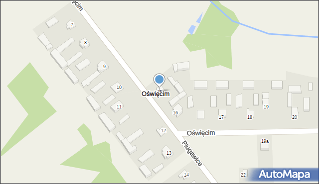 Oświęcim, Oświęcim, 15, mapa Oświęcimia