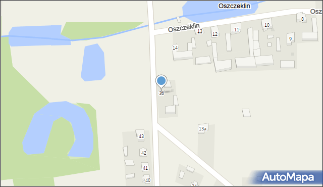 Oszczeklin, Oszczeklin, 36, mapa Oszczeklin