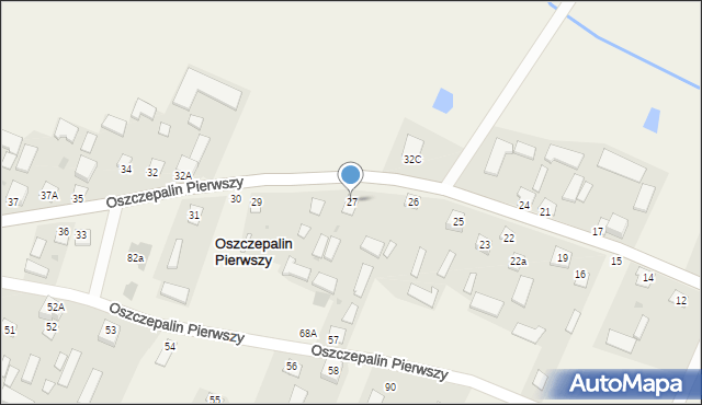 Oszczepalin Pierwszy, Oszczepalin Pierwszy, 27, mapa Oszczepalin Pierwszy