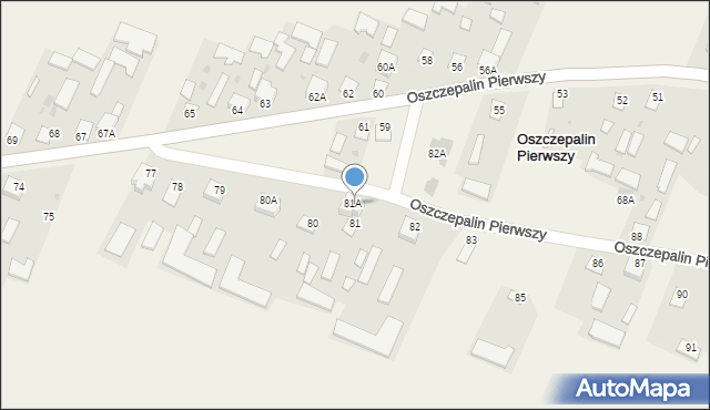 Oszczepalin Pierwszy, Oszczepalin Pierwszy, 52A, mapa Oszczepalin Pierwszy