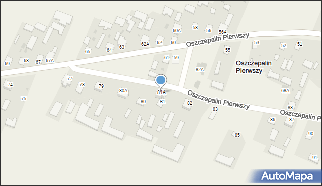 Oszczepalin Pierwszy, Oszczepalin Pierwszy, 81A, mapa Oszczepalin Pierwszy