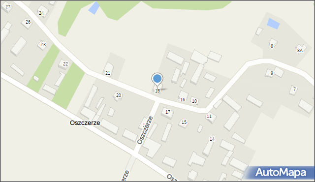 Oszczerze, Oszczerze, 18, mapa Oszczerze