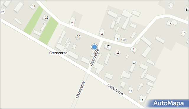 Oszczerze, Oszczerze, 19, mapa Oszczerze