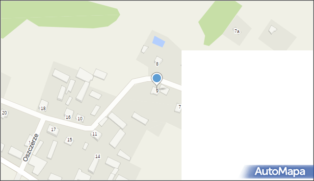 Oszczerze, Oszczerze, 9, mapa Oszczerze