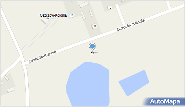 Oszczów, Oszczów, 79, mapa Oszczów