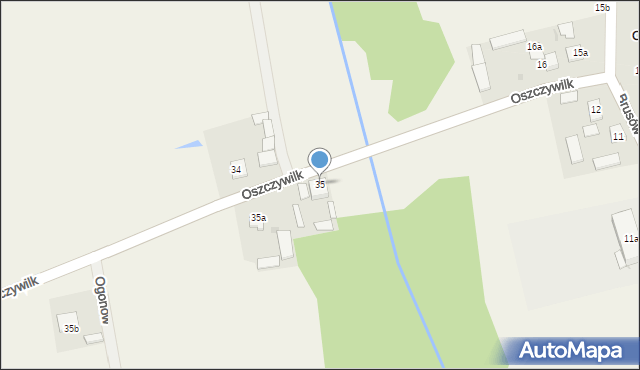 Oszczywilk, Oszczywilk, 35, mapa Oszczywilk