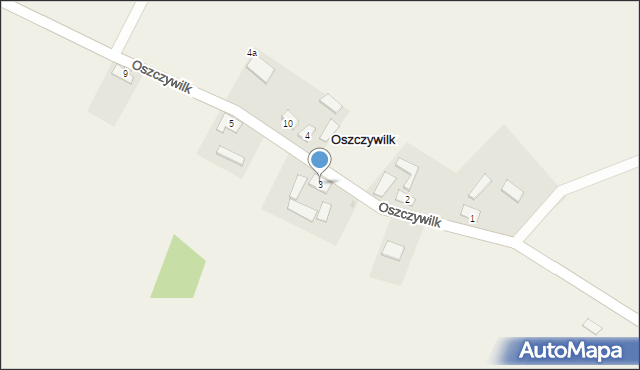 Oszczywilk, Oszczywilk, 3, mapa Oszczywilk