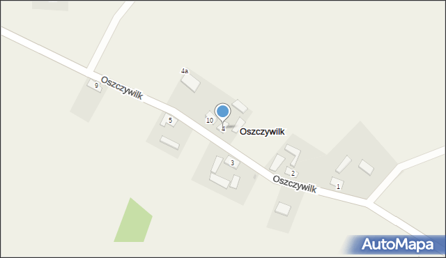 Oszczywilk, Oszczywilk, 4, mapa Oszczywilk