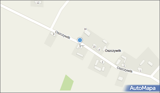 Oszczywilk, Oszczywilk, 5, mapa Oszczywilk