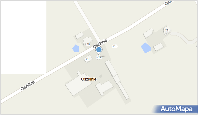 Oszkinie, Oszkinie, 21a, mapa Oszkinie