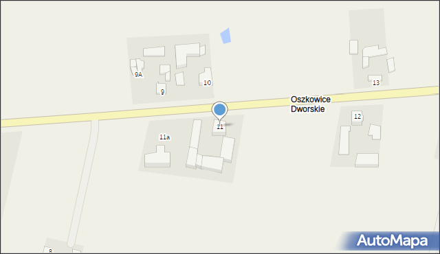 Oszkowice, Oszkowice, 11, mapa Oszkowice