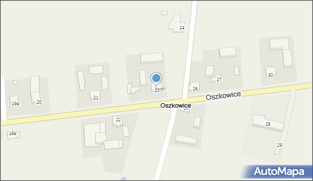 Oszkowice, Oszkowice, 23, mapa Oszkowice